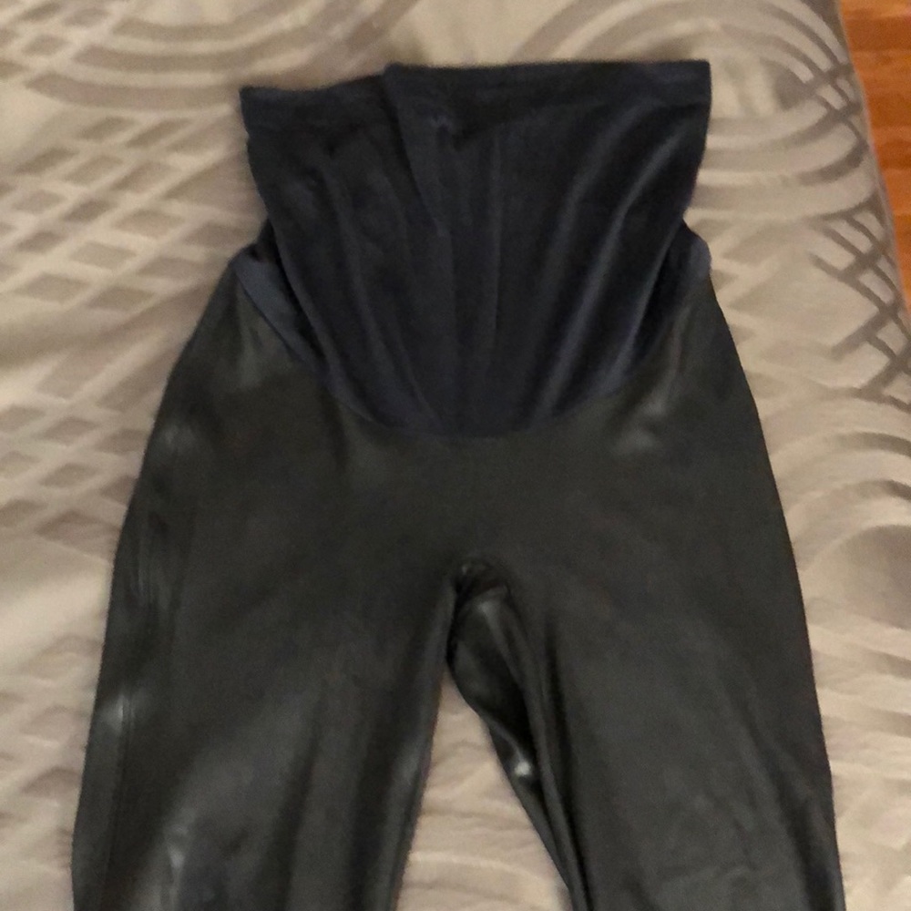 Spanx Maternity Mama Faux Leather Leggings